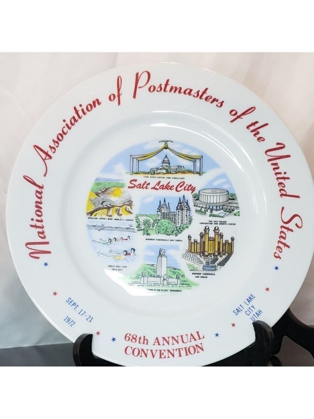 National Assoc. of Postmasters of the US Souvenir Plate 68th Annual Convention